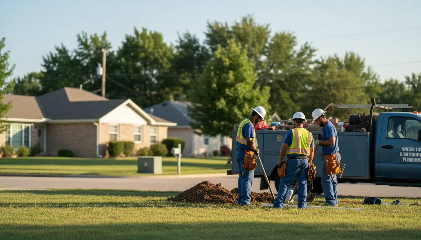 Residential water line and bathroom plumbing service in Colfax, ND